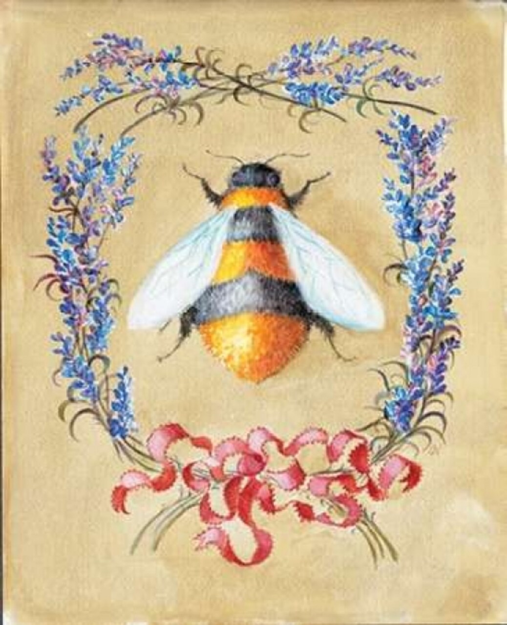 Honey Bee and Lavender Poster Print by Lucy Neil - Item # VARPDXLN01